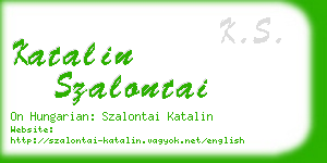 katalin szalontai business card